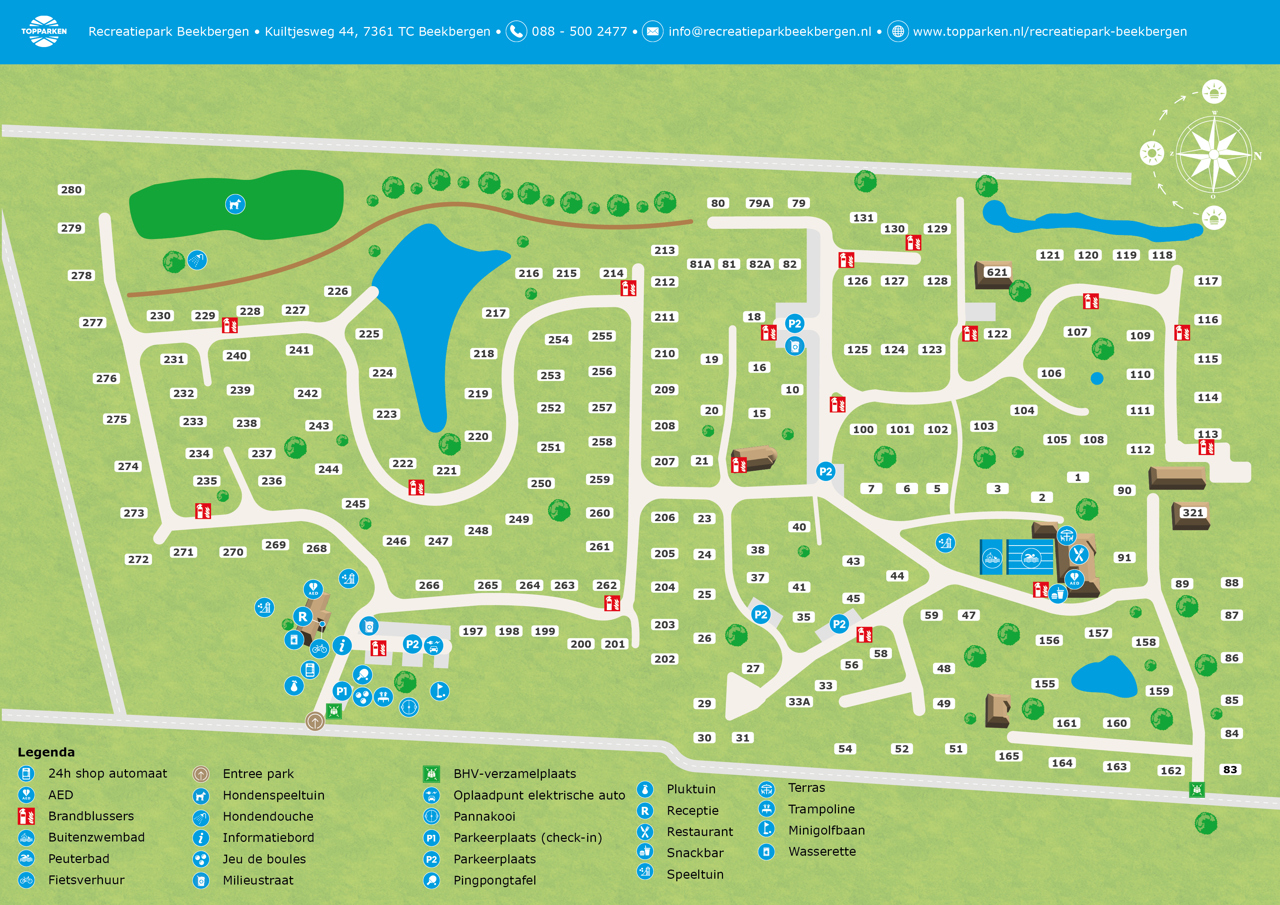 Plattegrond van Recreatiepark Beekbergen