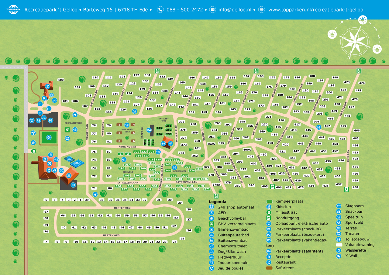 Plattegrond van Recreatiepark 't Gelloo