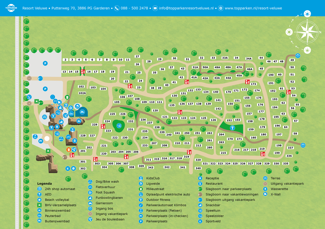Plattegrond van Resort Veluwe